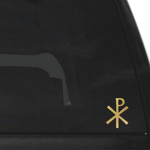 Chi Rho Christogram Vinyl Decal Jesus Christ Chrismon Sigla Window ...
