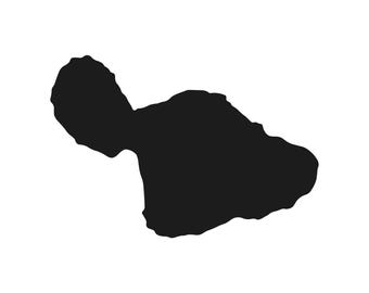 Maui Hawaii island vinyl decal Hawaiian laptop car sticker
