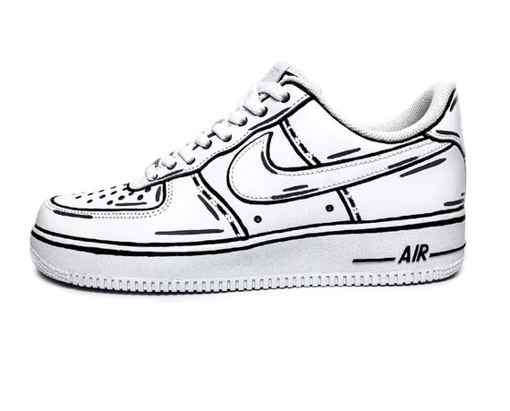 Bigote Aja Adolescente Efecto de dibujos animados Air Force 1 - Etsy España