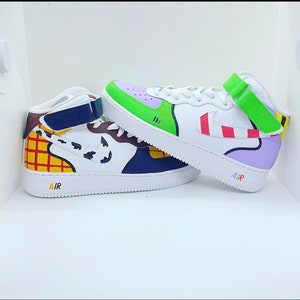 Custom Toy story themed Air Force 1 mids