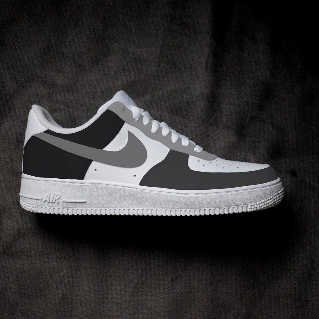 black and grey airforce 1
