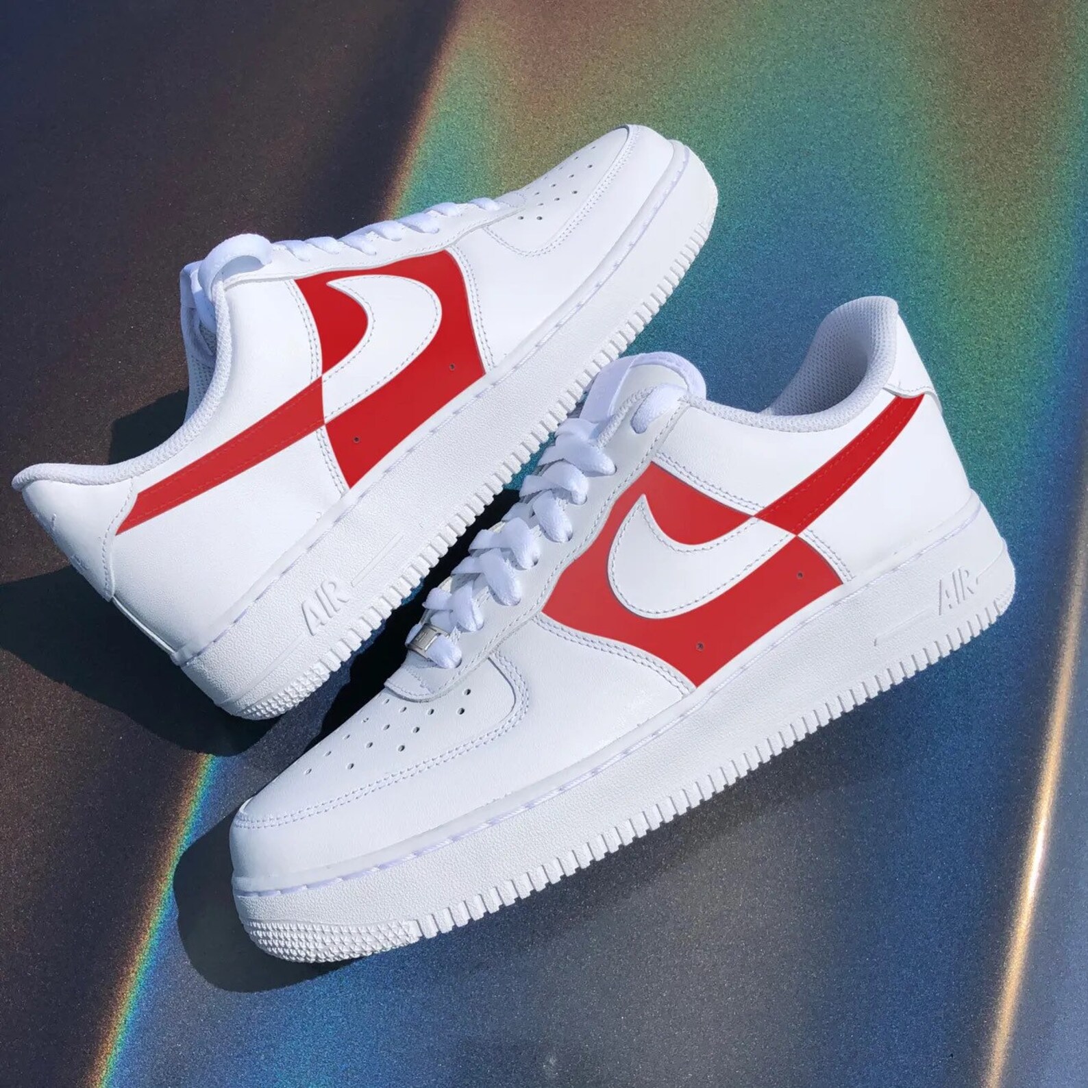 Colour Block Themed Custom Air Force 1 - Etsy