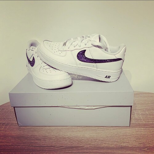 blue custom air force 1