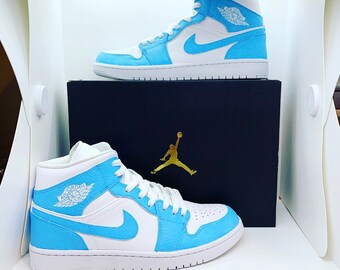 Sky Blue Jordan 1 Mids Etsy