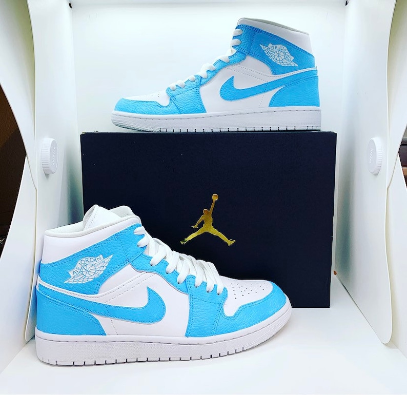 Sky Blue Jordan 1 Mids Etsy Canada