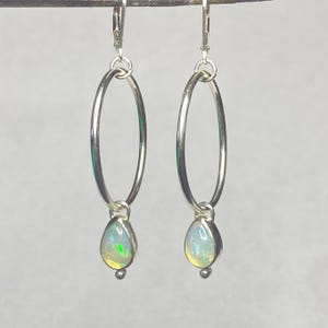 Opal Hoop Earrings