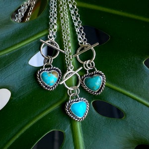Turquoise Heart Toggle Necklace