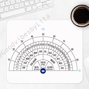 Unique Pendulum Chart Mousepad Evil Eye Dowsing Mat for Divination