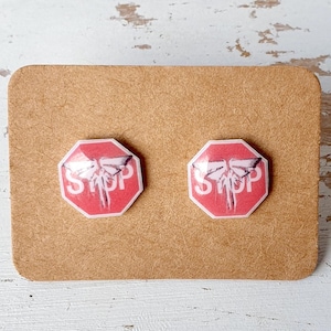 The Last of Us verkeersbord oorbellen – TLOU licht symbool – Nerd oorbellen – Videogame oorbellen – Gamer sieraden – Nerd cadeau