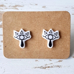 Zelda Sheikah Earrings - Legend of Zelda stud Earrings - Gamer Jewelry - Geek Gift - Cosplay Accessories