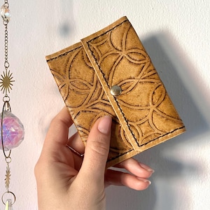 Cartera antigua, cartera estilo vintage, tarjetero de cuero, cartera de cuero artesanal