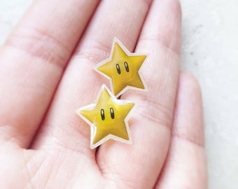 Super Mario star earrings