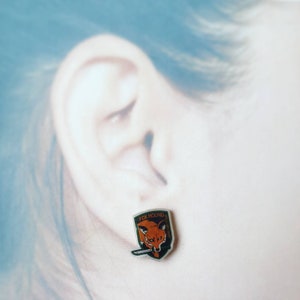 Foxhound Metal Gear Solid earrings, Gift ideas for Gamer