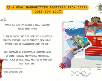 Personalized Handwritten Postcard from Japan – Secure & Tracked Mail