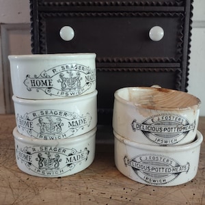 Antique English Advertising Meat Pot