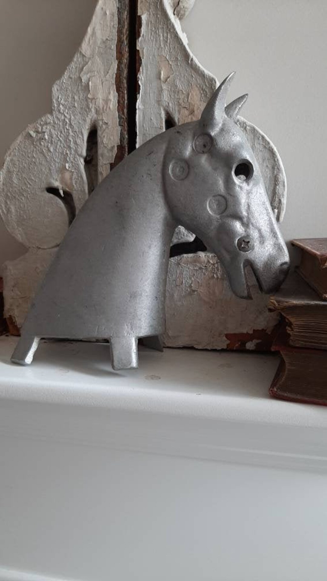 Vintage Cast Aluminum Horse Head Gate Topper Etsy Italia