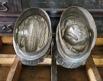 Antique Tin Pudding or Butter Mold