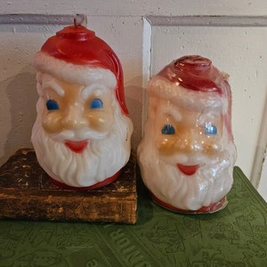 Large Vintage Gurley Santa Lantern Candle