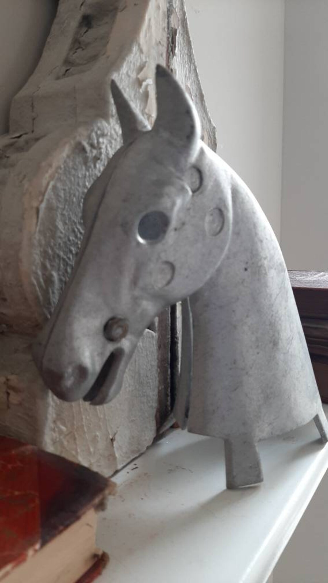 Vintage Cast Aluminum Horse Head Gate Topper Etsy Italia