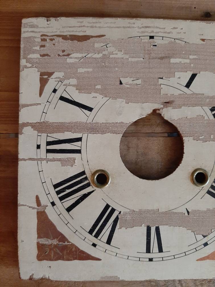 Antique Wood Clock Face Etsy