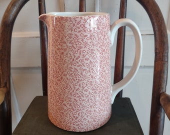 Vintage Pink Transferwate Milk Jug by Royal Crownford