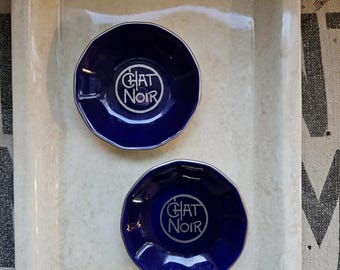Pair of Vintage Chat Noir Butter Pats