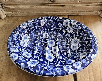 Vintage Transferware Soap Dish by Royal Crownford Calico Pattern