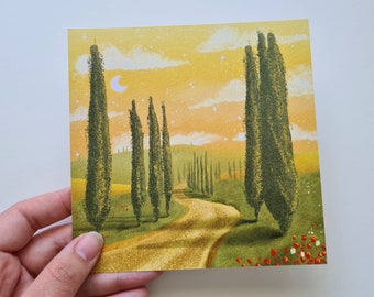 postcard A6 Tuscany