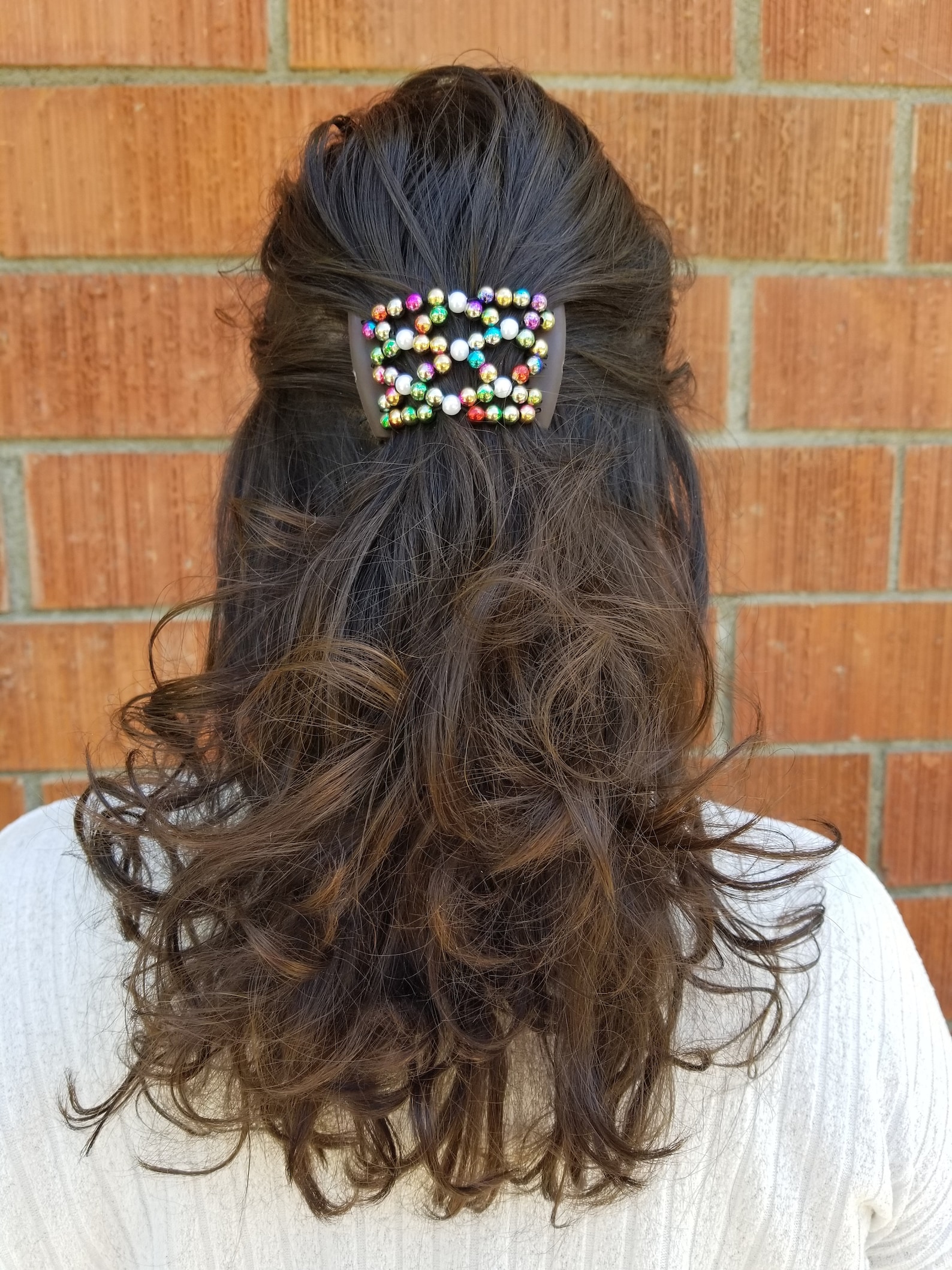 2 Small hair comb clips thin hair comb clip beaded hair Etsy