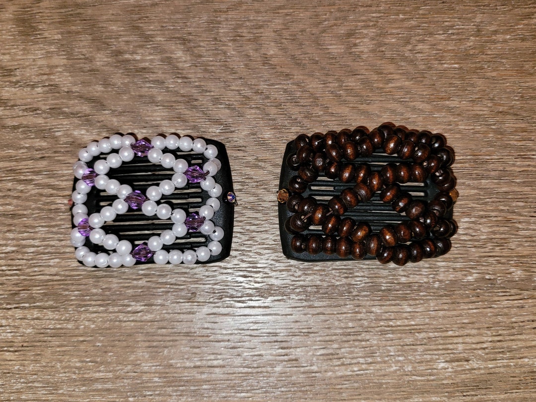 2 Small Hair Comb Clips Thin Hair Comb Clip Beaded Hair Etsy Ireland