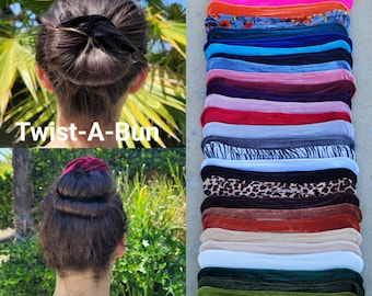 1 Bun for fine/thin hair & average hair, Twist A Bun, bun maker, hair buns, dance buns, easy buns, bun rollers, hair curlers, ballet buns