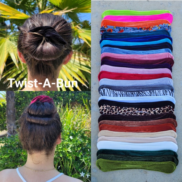 1 Chignon per capelli fini/sottili e capelli medi, Twist A Bun, macchina per chignon, chignon per capelli, chignon da danza, chignon facili, bigodini, bigodini, chignon da danza classica