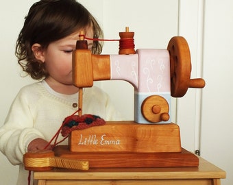 Kids Sewing Machine, Childrens Sewing Machine, Wooden Toys for Toddlers, Toy Sewing Machine, Best Gifts for Kids, Wood Pretend Play Toys