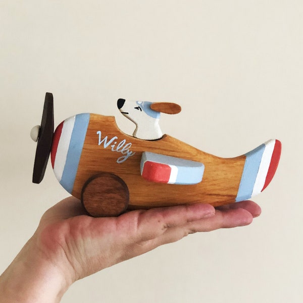 Avión de juguete de madera / Avión de madera / Juguete personalizado / Juguetes Montessori / Juguetes de madera para bebés / Juguetes educativos / Juguete Waldorf / Juguete ecológico