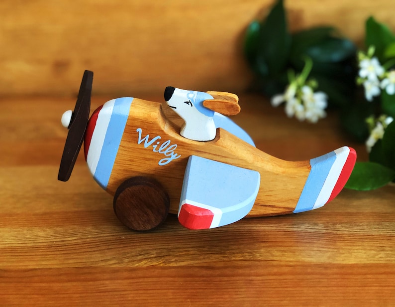 Wooden Airplane Toys For 3 Years Old Wood Plane Toy Waldorf Etsy
