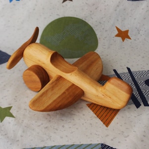 Personalized Wooden Airplane Toy | Handmade Wood Plane | Toys for 3 Years Old | Wooden Toy for Boys