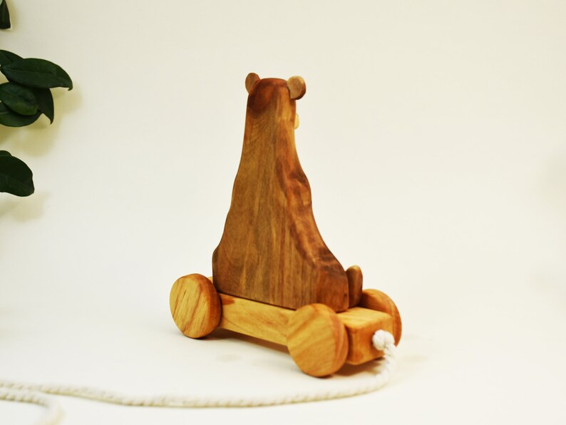 Personalized Toy, Wooden Bear Toy, Pull Along Toy, Wooden Toy imagem 5