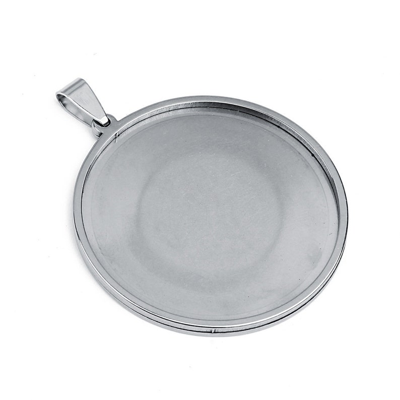 Stainless steel bezel cup for pendant Gold plated DIY Jewelry Craft Blank Bezel Tray 10 pcsSet