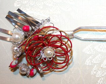 Peigne ancien en épingle à cheveux japonaise KANZASHI jaune pour kimono