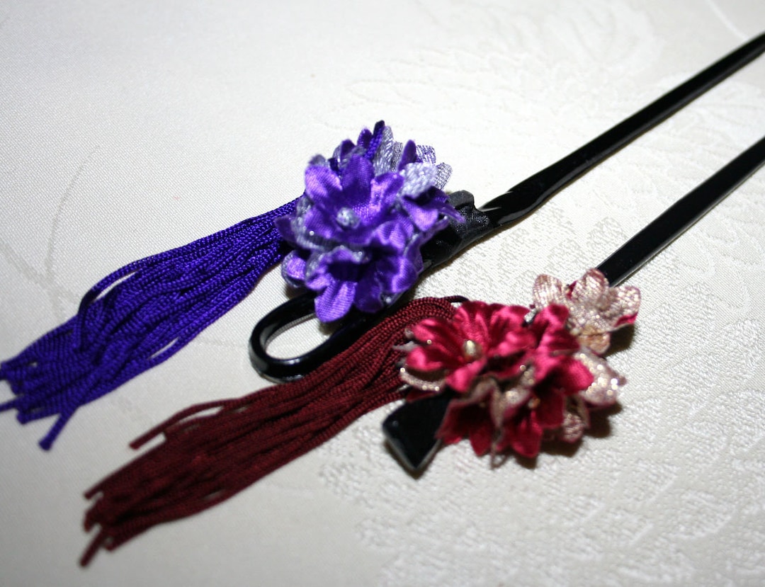Japanese Kanzashi Hair Sticks Etsy