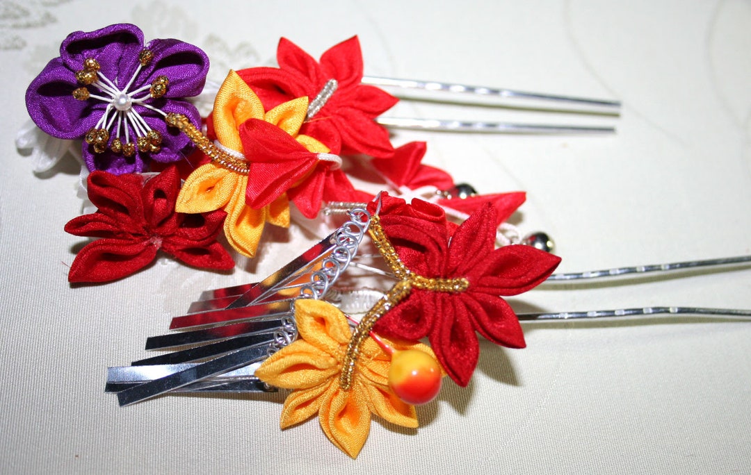 Japanese Kanzashi Hair Sticks Etsy