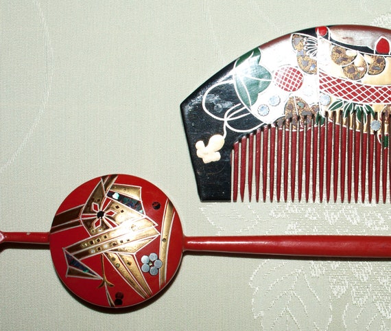 Japanese Kanzashi Hair Comb and Hair Stick Set