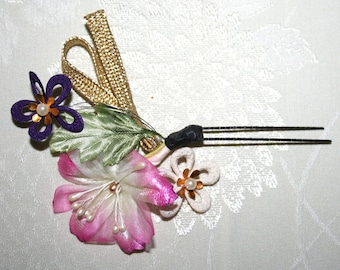 Vintage Japanse Kanzashi-haarversieringen