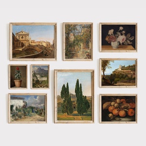 Italy Gallery Wall Art Set | Vintage Painting | Italy Art Set | Italian Wall Art | Digital Wall Art | Printable Italy Print | Italy Painting