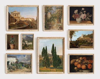 Vintage Italy Art Set: Italian Landscape Paintings Digital Download