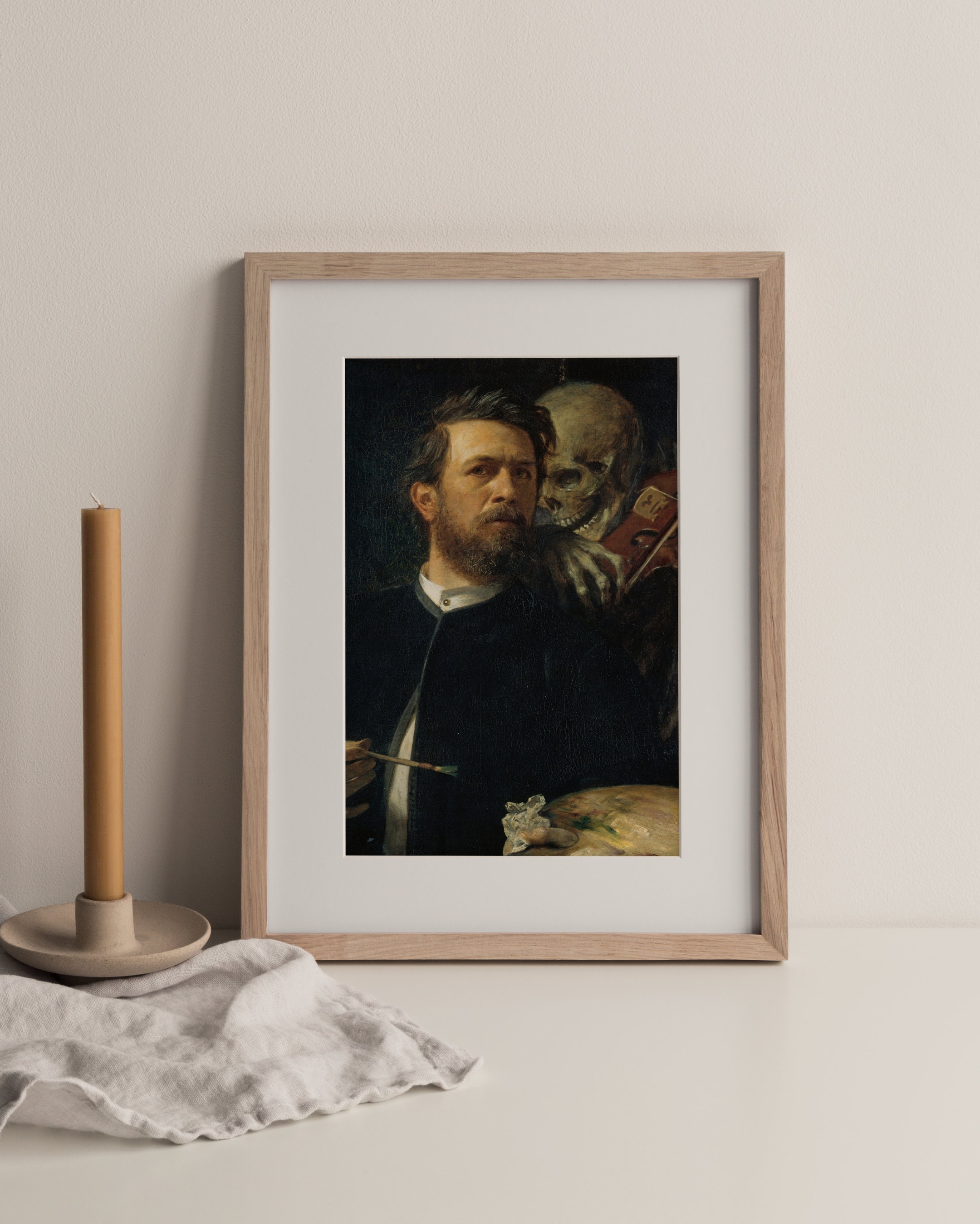 ✨ヴィンテージ✨絵画✨ビッグアイ黒人男の子 Victorian Goth Wall Art | Skeleton Art Print | Vintage