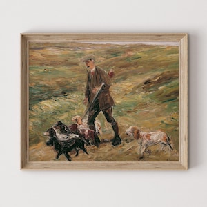 Rustikaler Jäger Hund | Vintage Kunst vom Land | Jagd-Druck | Antiker Hund Dekor | Bauernhaus Digitaler Download