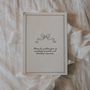 d'anniversaire ruban noir | postale imprimable d'inspiration vintage | Jolie carte à offrir