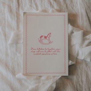 Baby Mädchen Karte | Vintage-inspirierte druckbare Baby-Dusche-Geschenk | Niedlicher frischgebackener Mom Druck