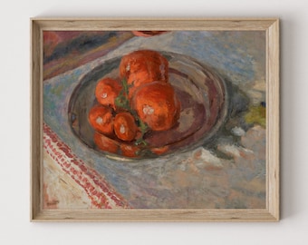 Tomato Art Print: Vintage Italian Kitchen Painting Digital Download
